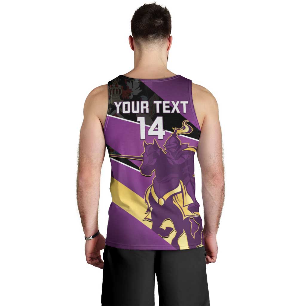 Custom Trinidad and Tobago Cricket Men Tank Top Come On Knight Riders Purple Version