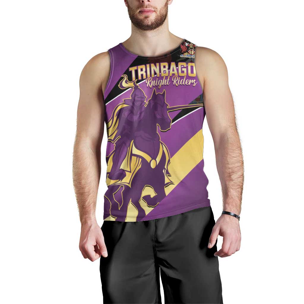 Custom Trinidad and Tobago Cricket Men Tank Top Come On Knight Riders Purple Version