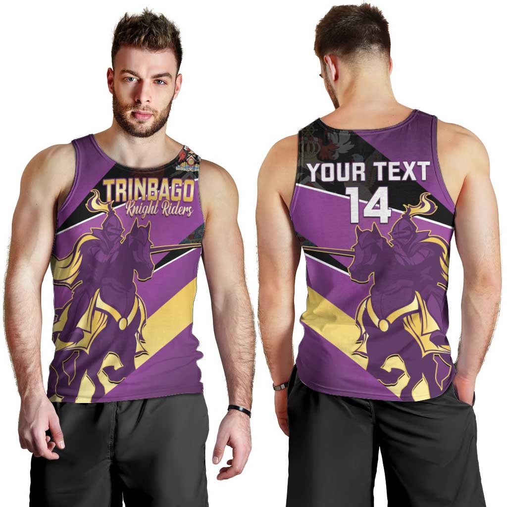 Custom Trinidad and Tobago Cricket Men Tank Top Come On Knight Riders Purple Version