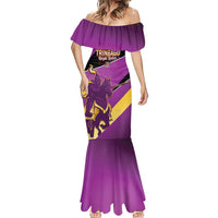 Custom Trinidad and Tobago Cricket Mermaid Dress Come On Knight Riders Purple Version