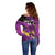 Custom Trinidad and Tobago Cricket Off Shoulder Sweater Come On Knight Riders Purple Version
