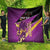 Custom Trinidad and Tobago Cricket Quilt Come On Knight Riders Purple Version