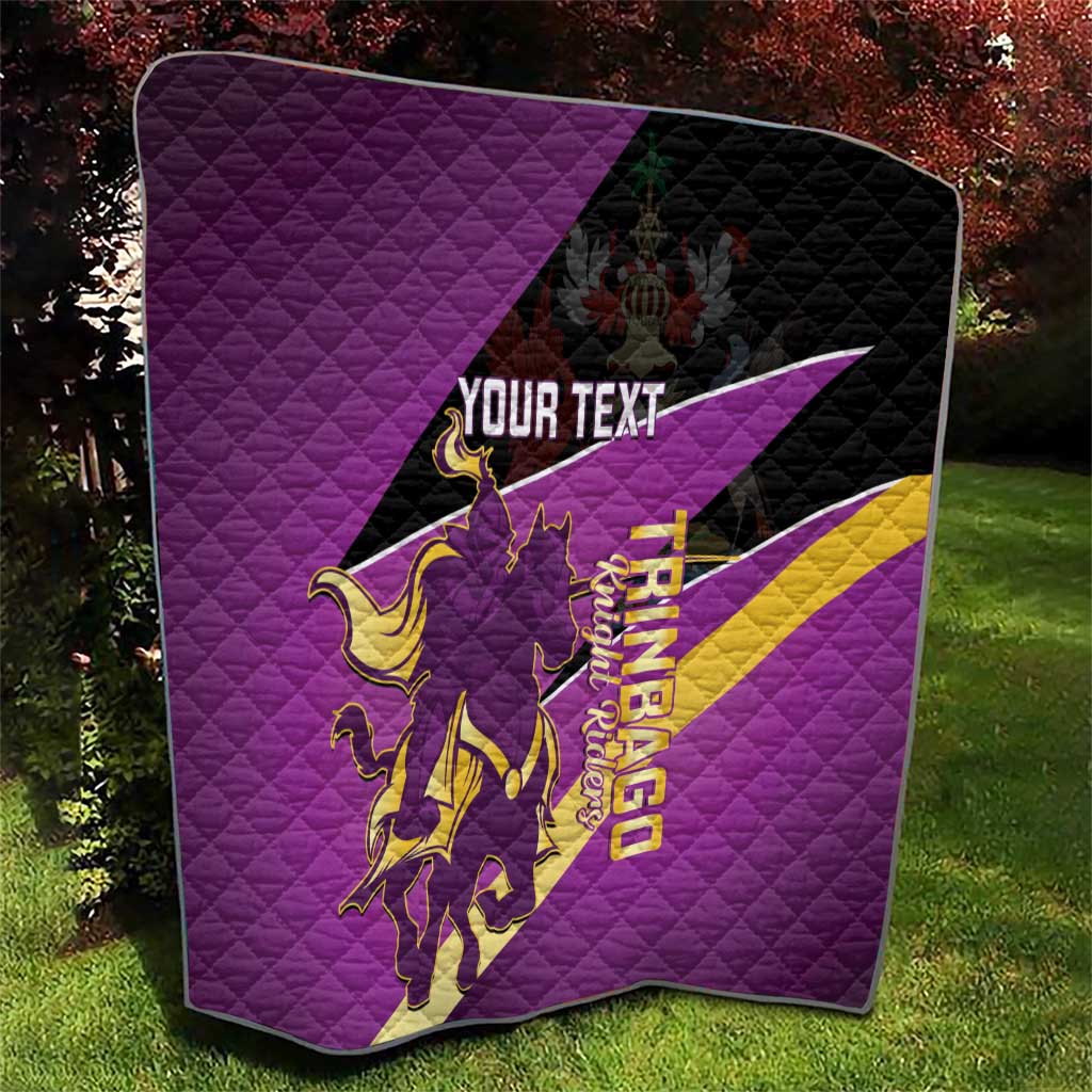 Custom Trinidad and Tobago Cricket Quilt Come On Knight Riders Purple Version