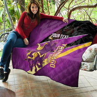 Custom Trinidad and Tobago Cricket Quilt Come On Knight Riders Purple Version