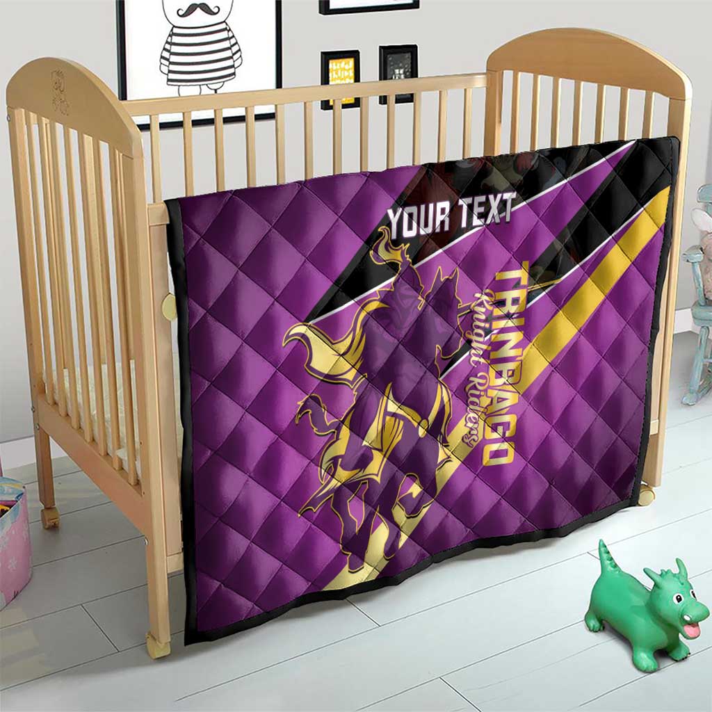 Custom Trinidad and Tobago Cricket Quilt Come On Knight Riders Purple Version