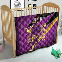 Custom Trinidad and Tobago Cricket Quilt Come On Knight Riders Purple Version
