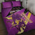 Custom Trinidad and Tobago Cricket Quilt Bed Set Come On Knight Riders Purple Version