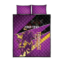 Custom Trinidad and Tobago Cricket Quilt Bed Set Come On Knight Riders Purple Version