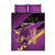 Custom Trinidad and Tobago Cricket Quilt Bed Set Come On Knight Riders Purple Version