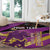 Custom Trinidad and Tobago Cricket Round Carpet Come On Knight Riders Purple Version