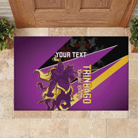 Custom Trinidad and Tobago Cricket Rubber Doormat Come On Knight Riders Purple Version