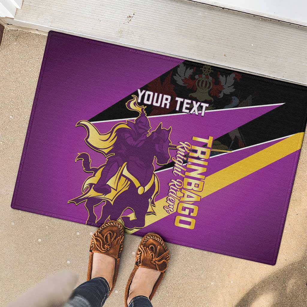 Custom Trinidad and Tobago Cricket Rubber Doormat Come On Knight Riders Purple Version