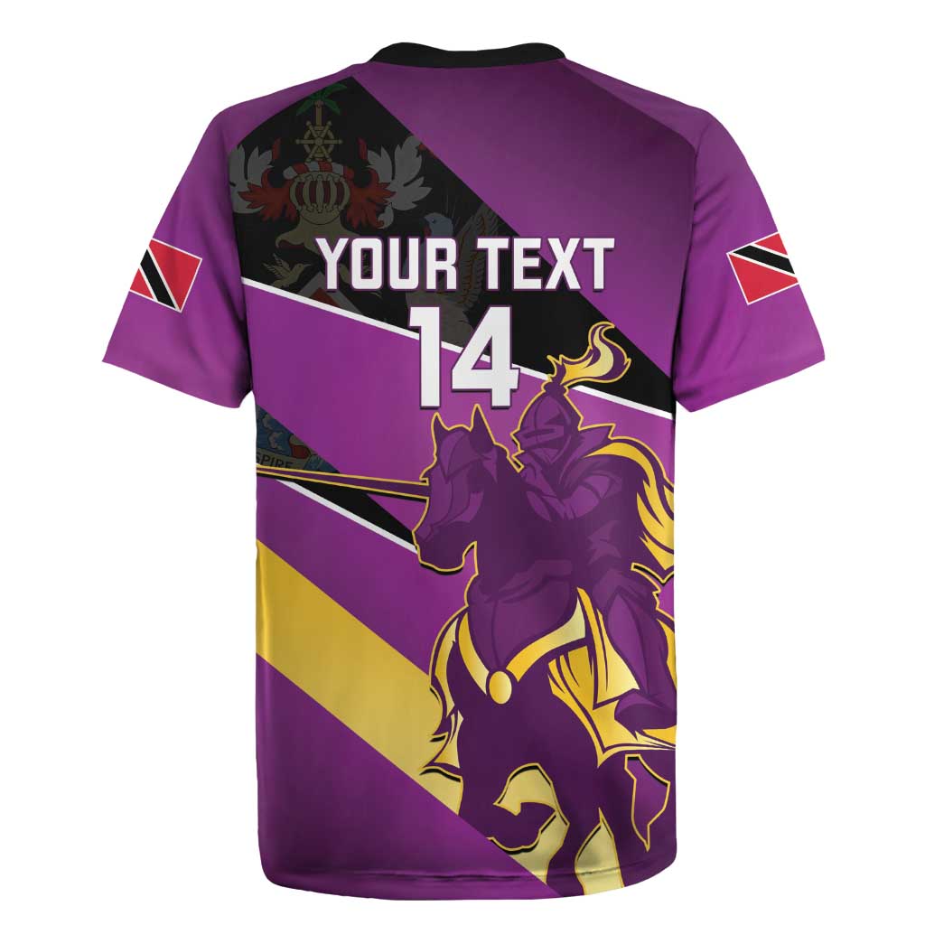 Custom Trinidad and Tobago Cricket Rugby Jersey Come On Knight Riders Purple Version