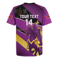 Custom Trinidad and Tobago Cricket Rugby Jersey Come On Knight Riders Purple Version