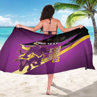 Custom Trinidad and Tobago Cricket Sarong Come On Knight Riders Purple Version