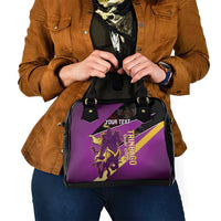 Custom Trinidad and Tobago Cricket Shoulder Handbag Come On Knight Riders Purple Version