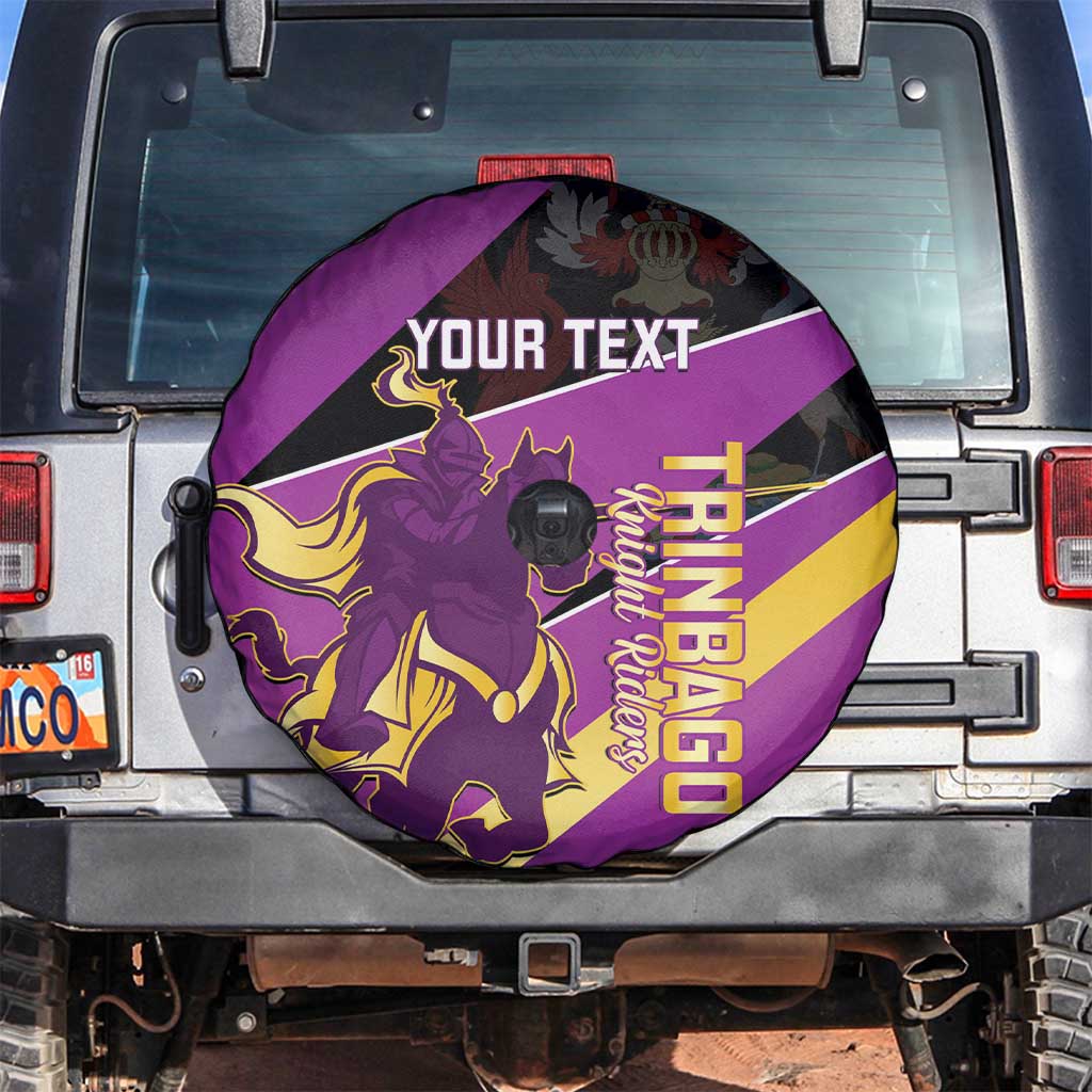 Custom Trinidad and Tobago Cricket Spare Tire Cover Come On Knight Riders Purple Version