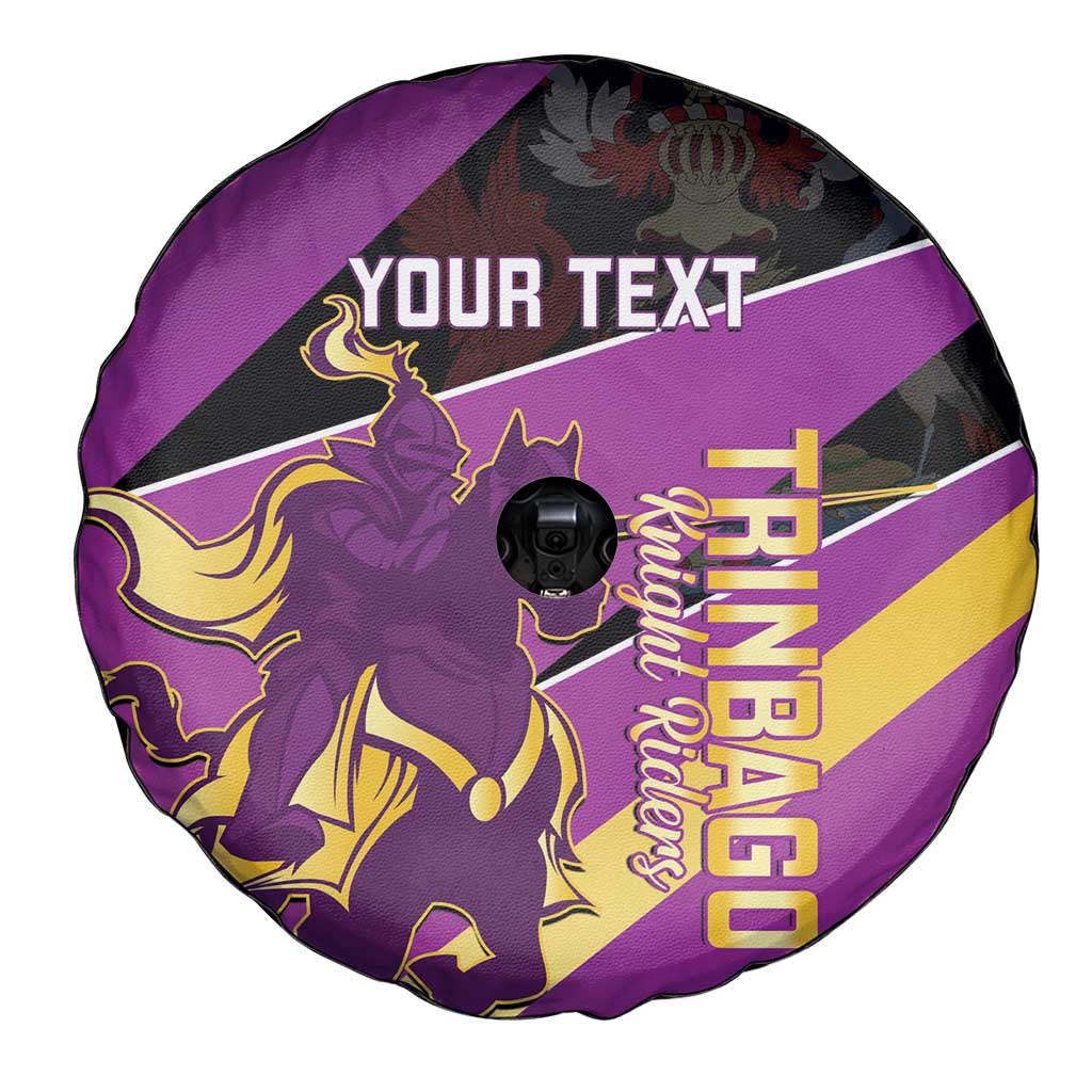 Custom Trinidad and Tobago Cricket Spare Tire Cover Come On Knight Riders Purple Version