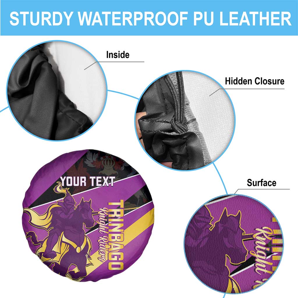 Custom Trinidad and Tobago Cricket Spare Tire Cover Come On Knight Riders Purple Version