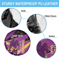 Custom Trinidad and Tobago Cricket Spare Tire Cover Come On Knight Riders Purple Version