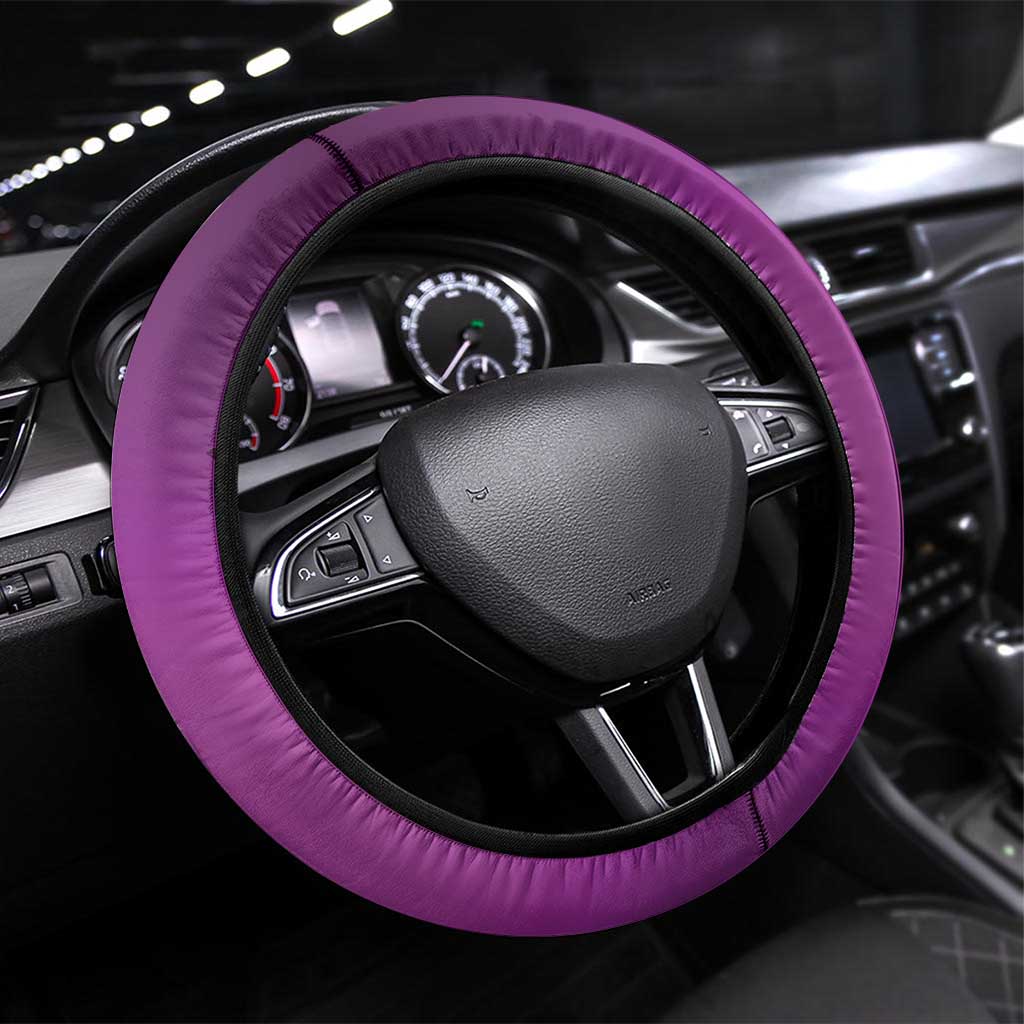 Trinidad and Tobago Cricket Steering Wheel Cover Come On Knight Riders Purple Version