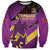 Custom Trinidad and Tobago Cricket Sweatshirt Come On Knight Riders Purple Version