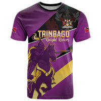 Custom Trinidad and Tobago Cricket T Shirt Come On Knight Riders Purple Version