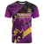 Custom Trinidad and Tobago Cricket T Shirt Come On Knight Riders Purple Version