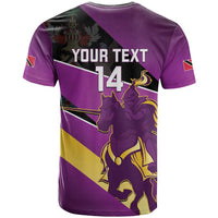 Custom Trinidad and Tobago Cricket T Shirt Come On Knight Riders Purple Version
