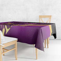 Custom Trinidad and Tobago Cricket Tablecloth Come On Knight Riders Purple Version