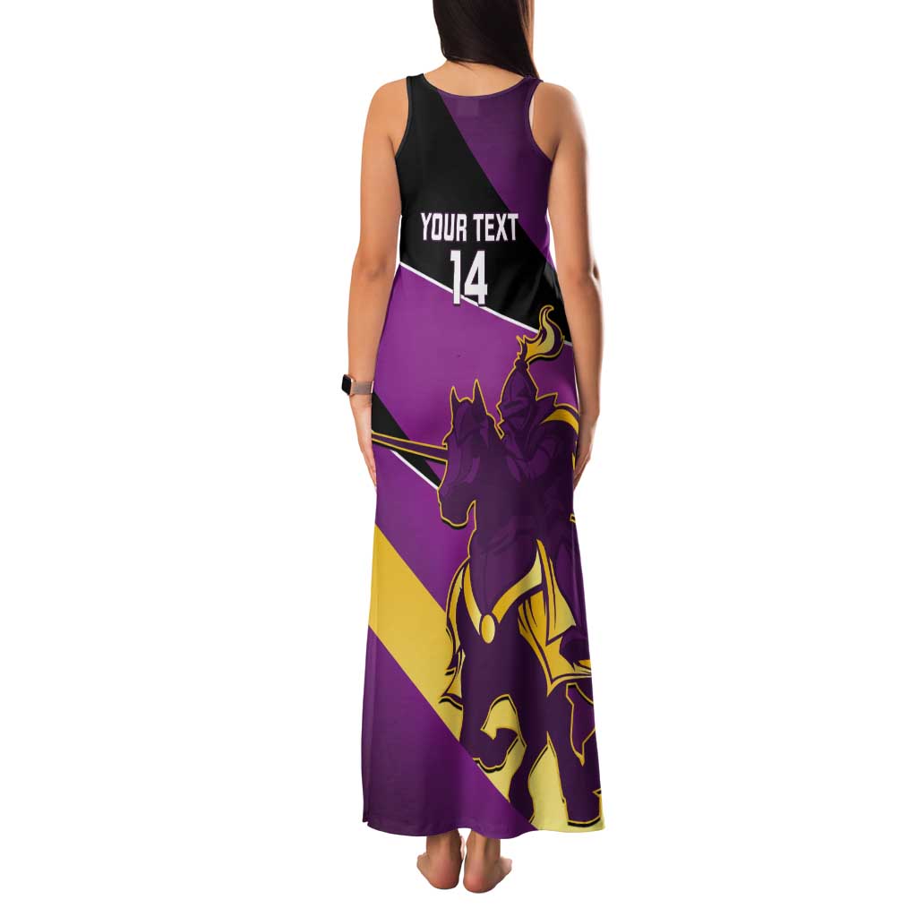 Custom Trinidad and Tobago Cricket Tank Maxi Dress Come On Knight Riders Purple Version