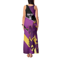 Custom Trinidad and Tobago Cricket Tank Maxi Dress Come On Knight Riders Purple Version