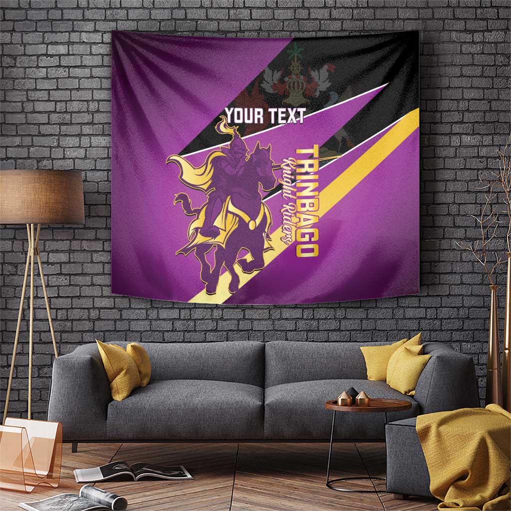 Custom Trinidad and Tobago Cricket Tapestry Come On Knight Riders Purple Version