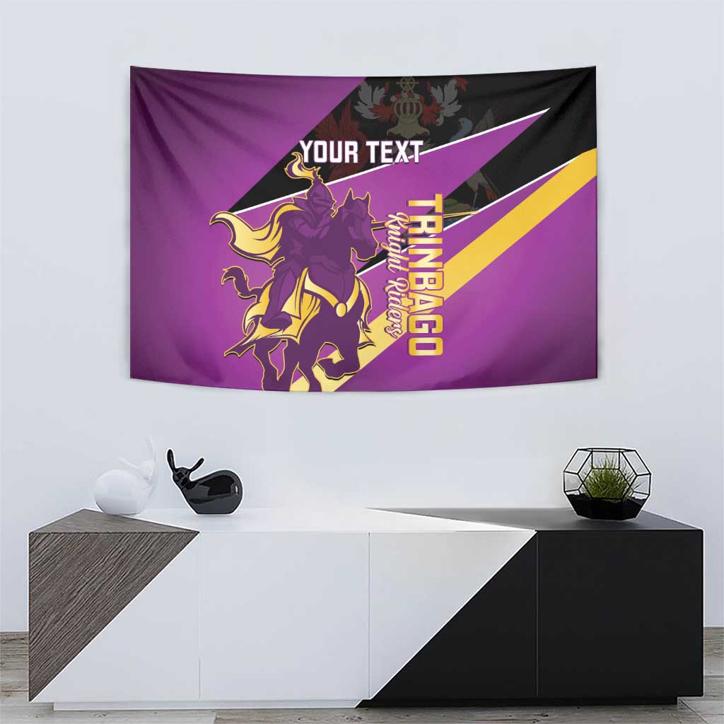 Custom Trinidad and Tobago Cricket Tapestry Come On Knight Riders Purple Version