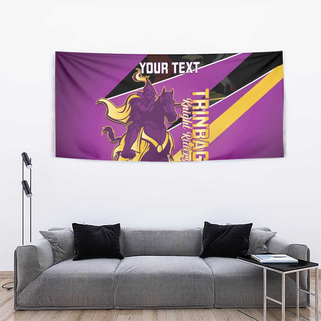 Custom Trinidad and Tobago Cricket Tapestry Come On Knight Riders Purple Version