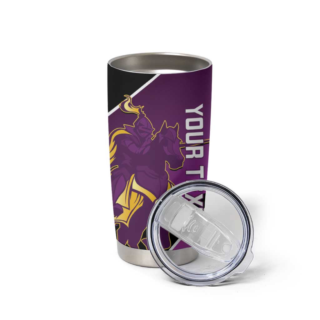 Custom Trinidad and Tobago Cricket Tumbler Cup Come On Knight Riders Purple Version