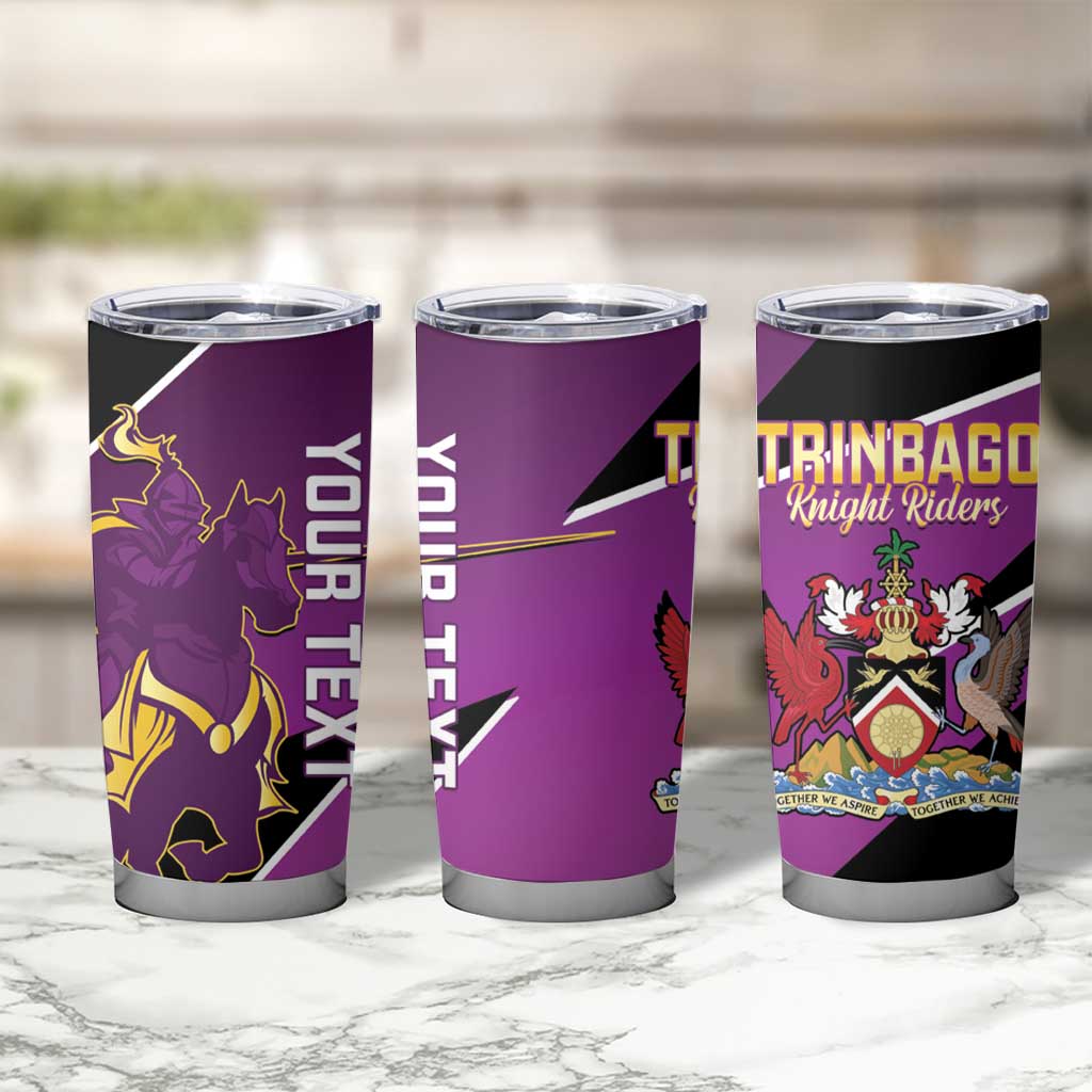 Custom Trinidad and Tobago Cricket Tumbler Cup Come On Knight Riders Purple Version