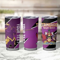 Custom Trinidad and Tobago Cricket Tumbler Cup Come On Knight Riders Purple Version