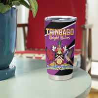 Custom Trinidad and Tobago Cricket Tumbler Cup Come On Knight Riders Purple Version