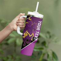 Custom Trinidad and Tobago Cricket Tumbler With Handle Come On Knight Riders Purple Version