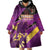 Custom Trinidad and Tobago Cricket Wearable Blanket Hoodie Come On Knight Riders Purple Version