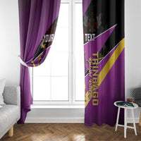 Custom Trinidad and Tobago Cricket Window Curtain Come On Knight Riders Purple Version