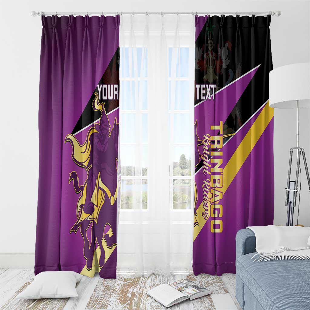 Custom Trinidad and Tobago Cricket Window Curtain Come On Knight Riders Purple Version
