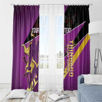 Custom Trinidad and Tobago Cricket Window Curtain Come On Knight Riders Purple Version