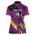 Custom Trinidad and Tobago Cricket Women Polo Shirt Come On Knight Riders Purple Version