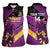 Custom Trinidad and Tobago Cricket Women Sleeveless Polo Shirt Come On Knight Riders Purple Version