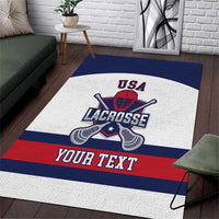 Custom United States Lacrosse Area Rug Go Champions White Version