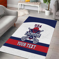 Custom United States Lacrosse Area Rug Go Champions White Version