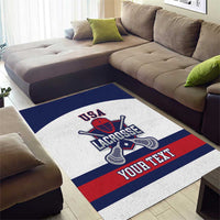 Custom United States Lacrosse Area Rug Go Champions White Version