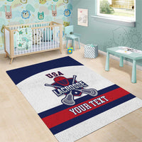 Custom United States Lacrosse Area Rug Go Champions White Version